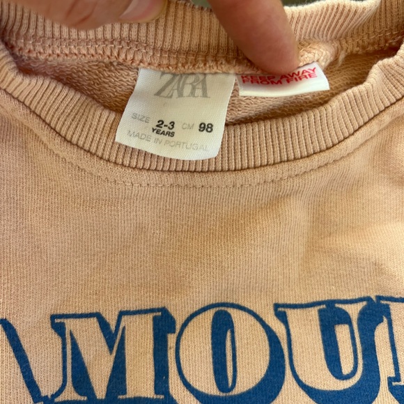 Zara “Amour Amour” crewneck sweatshirt 2-3 Years - Picture 2 of 4